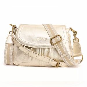 American Leather Co. Marino Champagne Crossbody with 2 Straps
